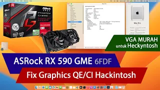 ASRock RX 590 GME hackintosh Ventura Fix Graphics card QECI