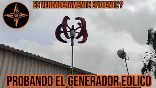 GENERADOR DE TURBINA EOLICA CON EJE VERTICAL /  RESULTADOS DESPUES DE MUCHAS PRUEBAS  /  GINESSOT