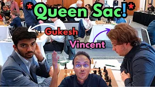 Gukesh sacrifices his queen and checkmates Keymer in 27 moves | Prague Masters 2024