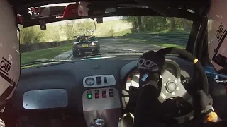 MG TF Chasing MX5 at Cadwell Park Ends In Near Miss
