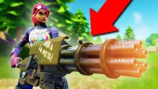 DESTROYING PEOPLE WITH THE NEW MINIGUN! *HILARIOUS!* | Fortnite Battle Royale
