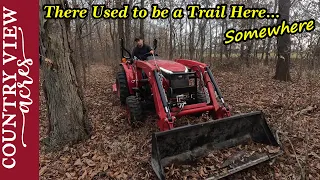 Mowing Trails through the woods and testing our new Brush Cutter