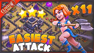 In Th9 Only (11 VALKYRIES) ⚡ Destroy Th9 Base | Th9 Attack Strategy