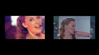 Side-by-side: Can't Get You Out of My Head (live 2001) by Kylie Minogue