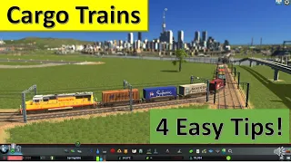 Cities: Skylines - Cargo Trains - 4 Easy Tips!