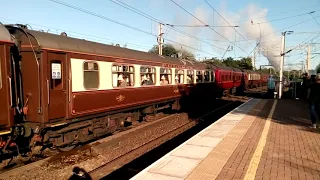 Steam Locomotive 46115 departs Wigan North Western July 2021