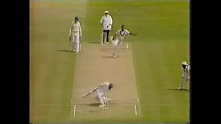 ANDY LLOYD HIT BY MALCOLM MARSHALL ENGLAND v WEST INDIES 1st TEST MATCH DAY 1 EDGBASTON JUNE 14 1984