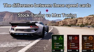 Need For Speed: Payback - The difference between these speed cards + Stock Tuning vs Max Tuning