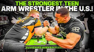 Arm Wrestling with The Strongest Teen Arm Wrestler in The US!