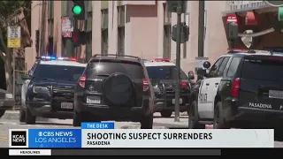 Shooting suspect in Pasadena surrenders after hours-long standoff