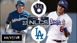 Milwaukee Brewers vs Los Angeles Dodgers Highlights || NLCS Game 5 || October 17, 2018
