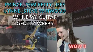 Reaction to "WHILE MY GUITAR GENTLY WEEPS" - Prince, Tom Petty, Jeff Lynne, Steve Winwood