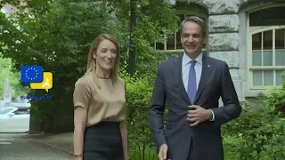 Roberta Metsola, EP President met with Kyriakos Mitsotakis, Greek Prime Minister in Brussels