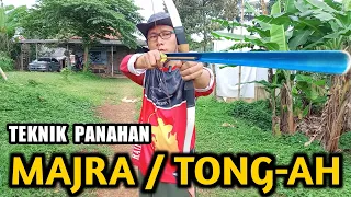 MAJRA / TONG-AH, Teknik Panahan memakai arrow pendek