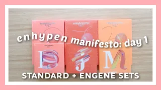 UNBOXING ENHYPEN MANIFESTO: DAY 1 ALBUMS: STANDARD & ENGENE SETS FROM WEVERSE SHOP WITH POBS