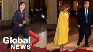 Trudeau, Trump and other world leaders arrive at Buckingham Palace for Queen's reception