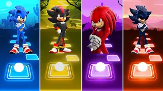 Sonic The Hedgehog 🆚 Shadow The Hedgehog 🆚 Knuckles The Echidna 🆚 Dark Sonic || Tiles Hop Gameplay🎯🎶