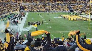 Pittsburgh Steelers take the field vs. Cincinnati Bengals November 20, 2022