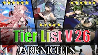 Tier List V26 - Pozëmka/Gavial the Invincible - 13/01/2023 - Arknights [Global Server]