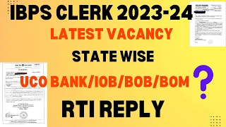 IBPS CLERK 2023-24 Revised Vacancy | 7500+ Vacancies |#ibps #cutoff