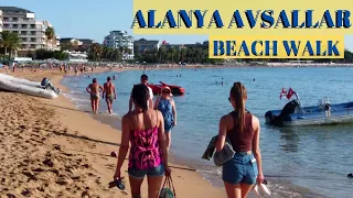 alanya avsallar beach walk ! alanya antalya turkey holiday ! turkey travel 4k video