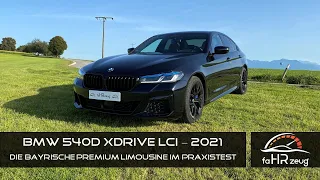 BMW 540d xdrive LCI - 2021 - G30, carbonschwarz, Merino Tartufo / Einzeltest