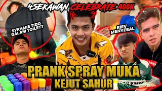 PRANK SPRAY MUKA KEJUT SAHUR SEMPENA 400K!!! KANDA & SYAHMIE MENGAM0K RIUH SATU RUMAH?!