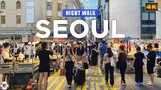 Seoul KOREA - Night Walk in Myeongdong Autumn of 2023