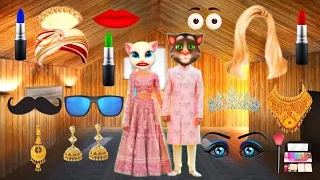 Talking Tom Billu dulha and Dulhan ka funny makeup comedy video