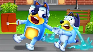 Bluey's Toy : Daddy Please Don't Leave Me!😿NEW✨Educational Cartoons for Kids | Pony Stories