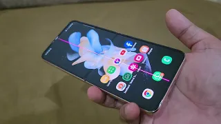 Samsung flip 4 Pink line setelah update