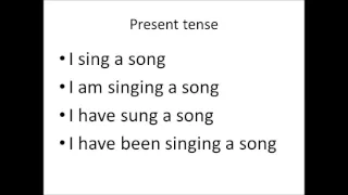 learning 16 tenses via singing a song along with song lyrics