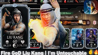 Insane Fire God Liu Kang Survivor Mode Elder Tower Gameplay | MK Mobile