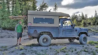 Outdoor Guide builds Ultimate Pop Up Truck Camper on Land Rover Defender & starts Hower Overland