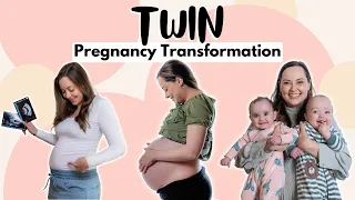 Twin Pregnancy Transformation // I Got BIG // Week to week tummy growth for twin boy and girl 👶👶