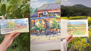 drawing and painting on douyin | tiktok