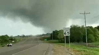 A Tornado near Durant, Oklahoma in Bryan County.