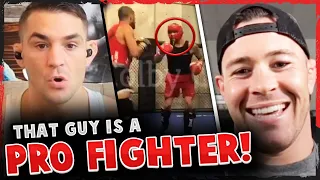 Dustin Poirier REACTS to Colby Covington's FOOTAGE of him DROPPING amateur! Jorge Masvidal GOES OFF!