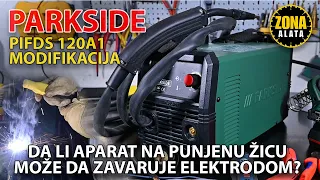 How to use FCAW as MMA? - Modification of the Parkside PIFDS 120 A1 to use welding rod instead wire