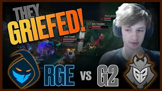 THEY THREW AGAIN and AGAIN | G2 vs RGE  | NEMESIS LEC FINALS Live View w/ RANGERX | GAME 2