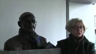 A bust of legendary rugby commentator Bill McLaren is unveiled at Murrayfield Stadium.