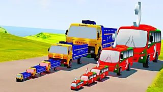 Big & Small president imran khan PTI Buses vs indian TATA Truck vs Thomas the Tank Engine_BeamNG