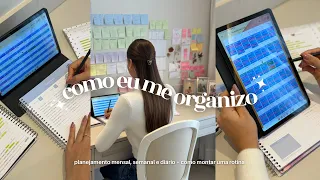 como eu me ORGANIZO | planejamento mensal, semanal e diário + como montar uma rotina