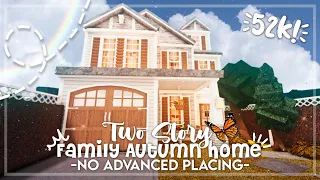 No Advanced Placing Two-Story Autumn Family Roleplay Home Bloxburg Speedbuild and Tour - iTapixca