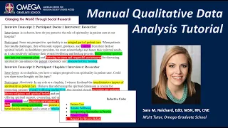 Manual Qualitative Data Analysis Tutorial - Creswell & Poth's Data Analysis Spiral