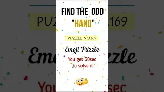 Find The Odd Hand Out 🔍l Emoji Puzzle # 169 | Test Your Eyesight 👀