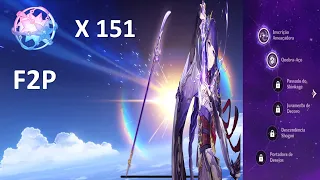 Can F2P get C2 Raiden Shogun and Engulfing Lighting in 150 pulls?