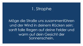 Möge die Straße uns zusammenführen (Irischer Segen) - Klavierbegleitung und Text zum Mitsingen