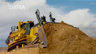 The Komatsu D375A mining dozer iis engineered to be powerful and durable