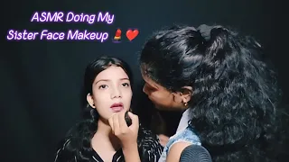 Asmr Doing My Sister Face Makeup 💄❤